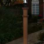 74"H x 6"W Charleston Composite Cedar Tone Lamp Post (Lamp not included)