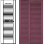 Custom Vinyl Louvered Shutters w/ Full Louver