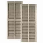 Custom Vinyl Double Wide Louvered Shutters