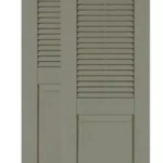 Custom Combination Vinyl Shutters, Louver / Raised Panel w/ Center Mullion