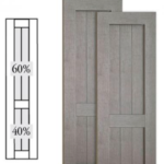 Custom Vinyl Country Style Shutters w/ Offset Bottom Mullion