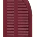 Custom Arch Top Vinyl Louver Shutters w/ Center Mullion