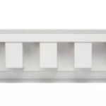6 13/16 in. H x 3 1/8 in. P Square Tooth Dentil Trim, 4 ft. Length, Fade-Resistant Vinyl, (8/pack)