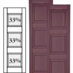 Custom Vinyl Raised Panel Shutters w/ Double Mullion