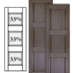 Custom Vinyl Classic Panel Shutters w/ Double Mullion