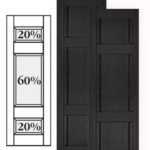 Custom Vinyl Classic Panel Shutters w/ Double Offset Mullion