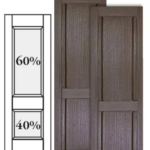 Custom Vinyl Classic Panel Shutters w/ Offset Bottom Mullion