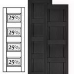 Custom Vinyl Classic Panel Shutters w/ Triple Mullion