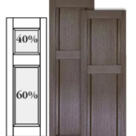 Custom Vinyl Classic Panel Shutters w/ Offset Top Mullion