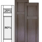 Custom Vinyl Classic Panel Shutters w/ Offset Top Mullion