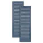 Standard Open Louvered Exterior Shutters, 15" Wide